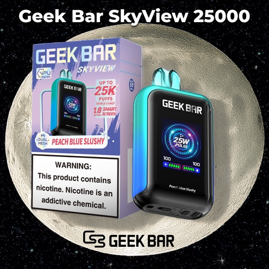Geek Bar SkyView 25K Peach Blue Slushy Flavor