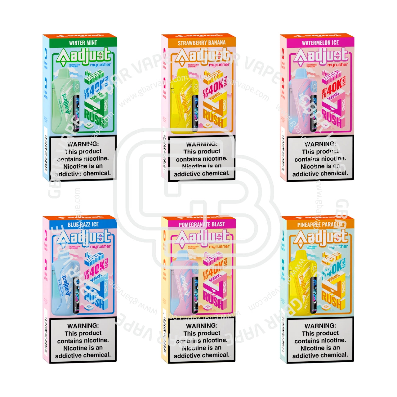 Adjust MyRusher Vape 40000 Puffs