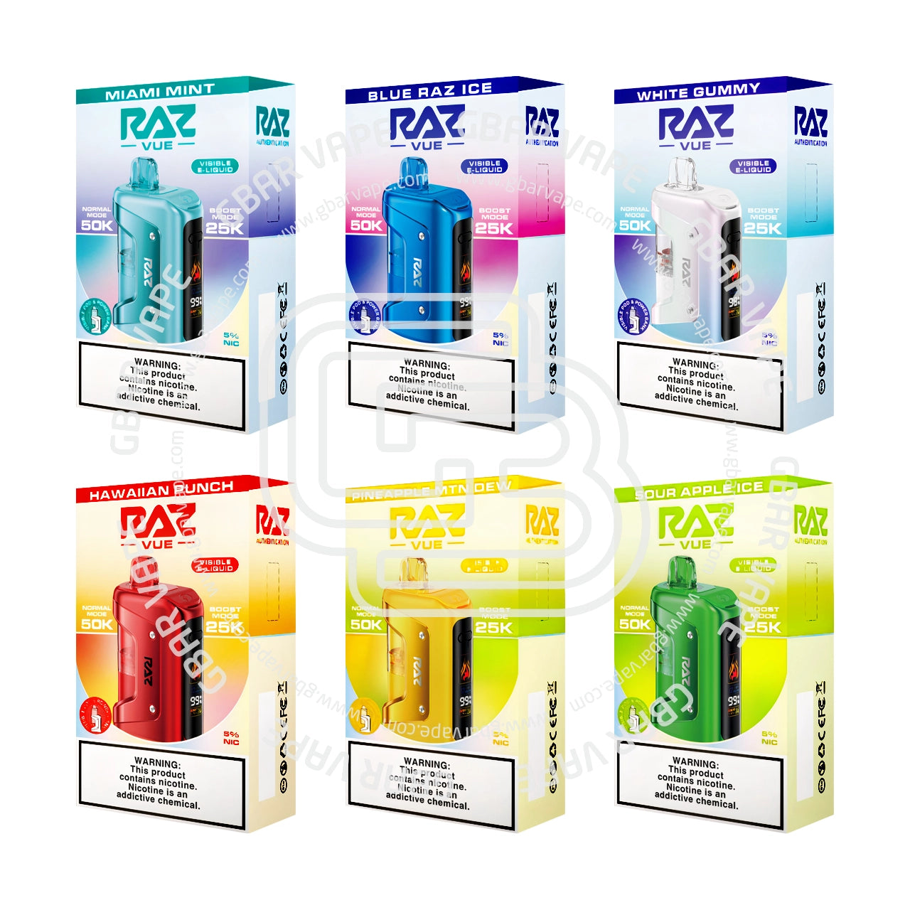 RAZ VUE Puffs Kit & Pod Vape 50000 Puffs