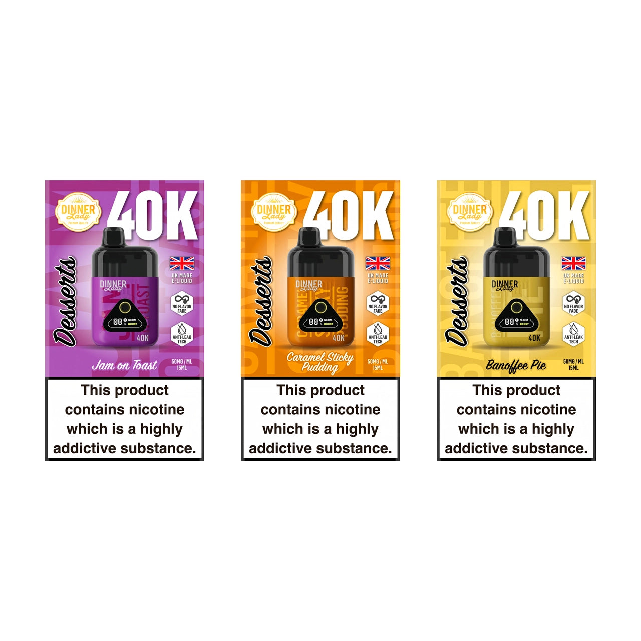 Dinner Lady Desserts Vape 40000 Puffs