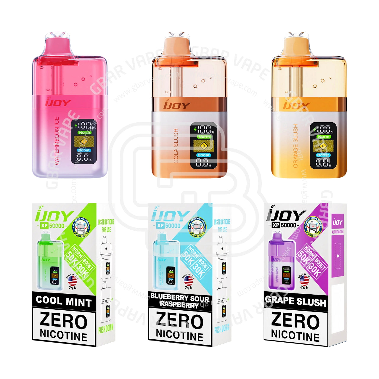 iJoy XP ZERO NICOTINE Vape 50000 Puffs