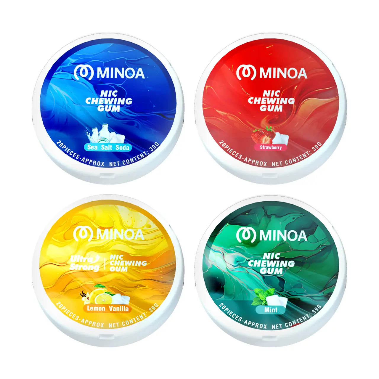 MINOA Chewing Gum Nicotine Pouches
