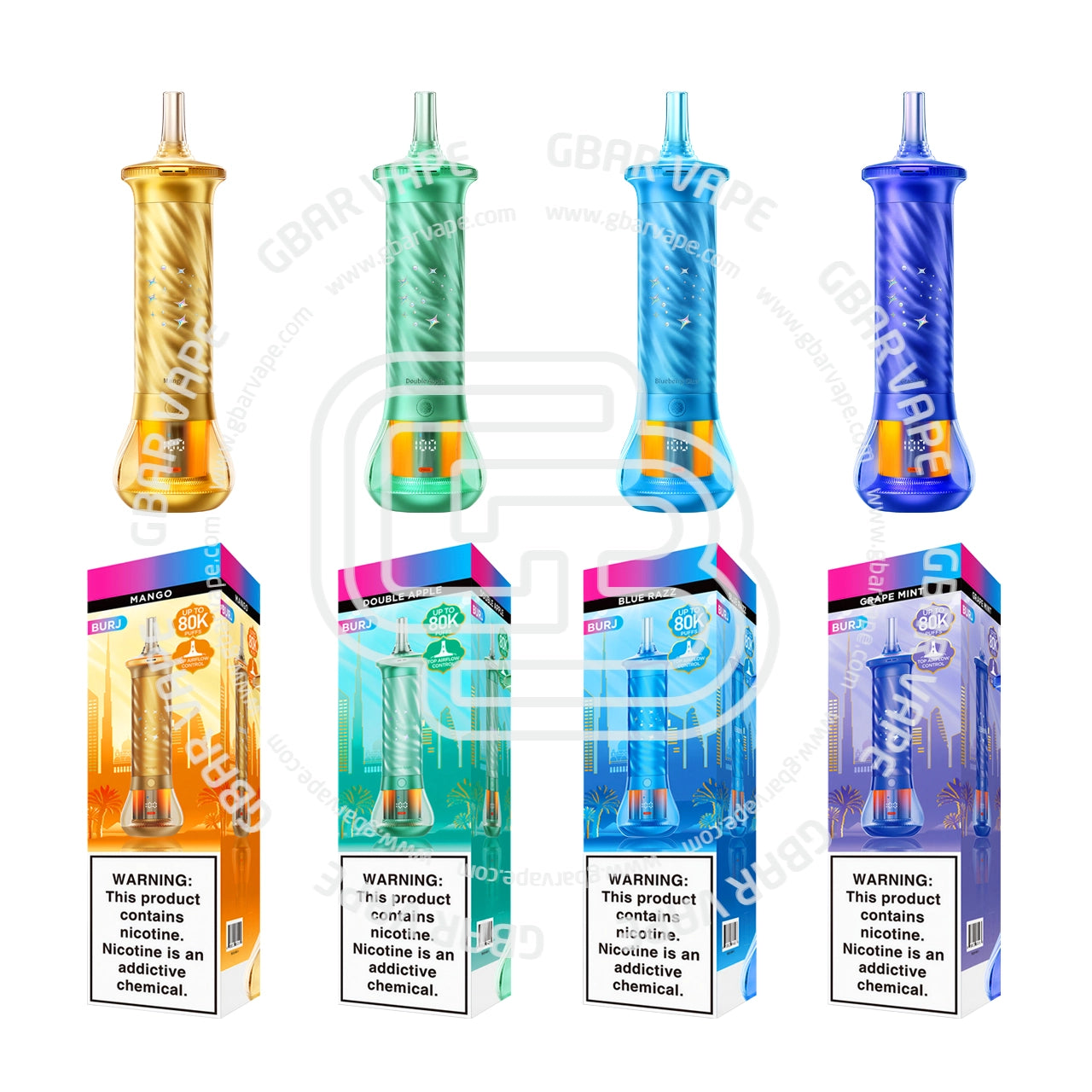 Geek Bar BURJ Hookah Vape 80000 Puffs